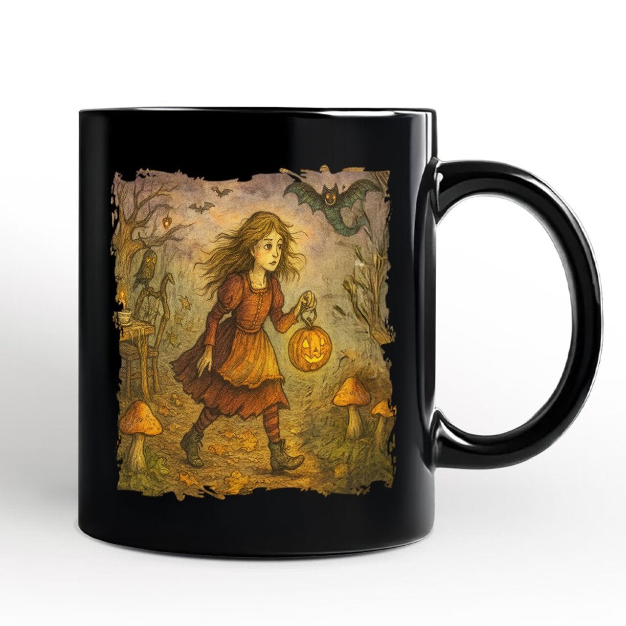 Vintage Alice’s Adventure in Wonderland Mug, Spooky Halloween Gift